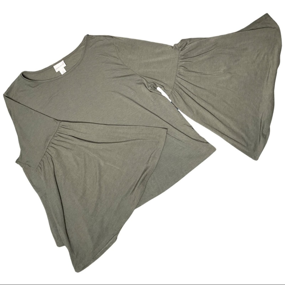 Ava & Viv Knit Tee Plus Size X Womens Shirt Top Bell Sleeve